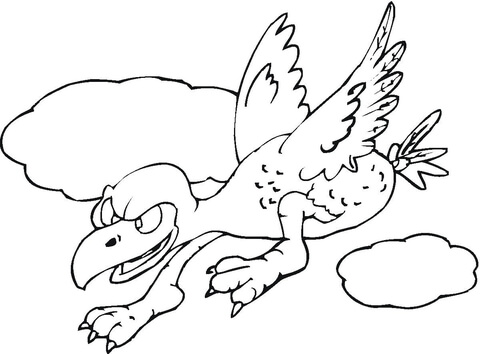 Vulture Attacks Coloring Page